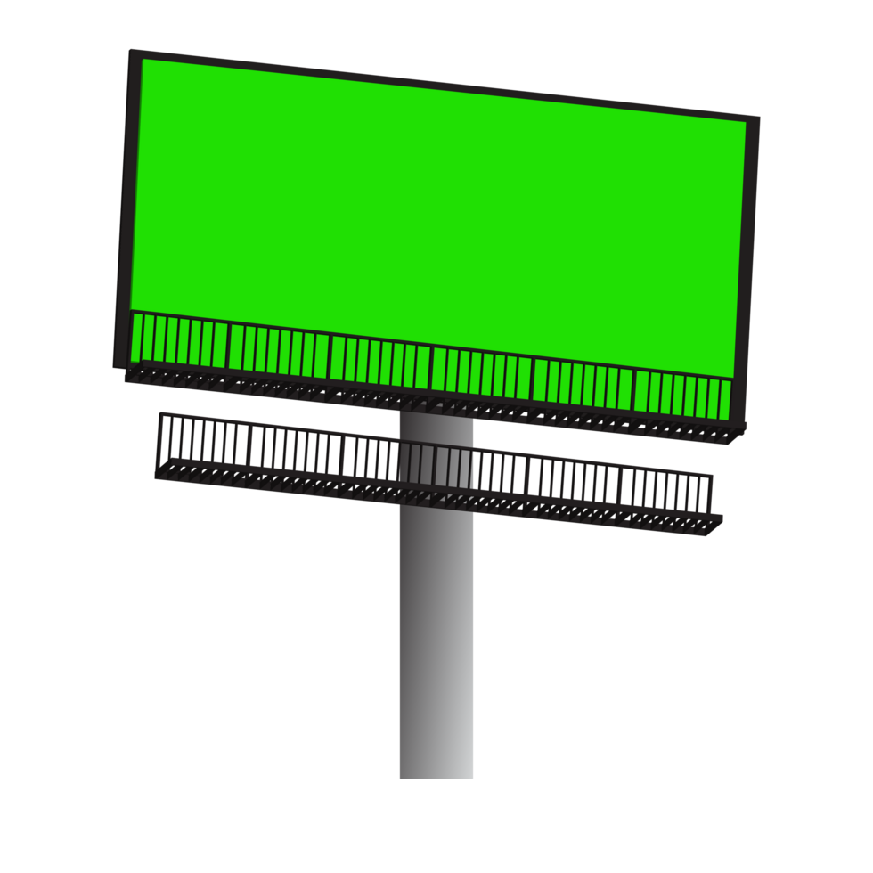 3d billboard green screen transparent background png