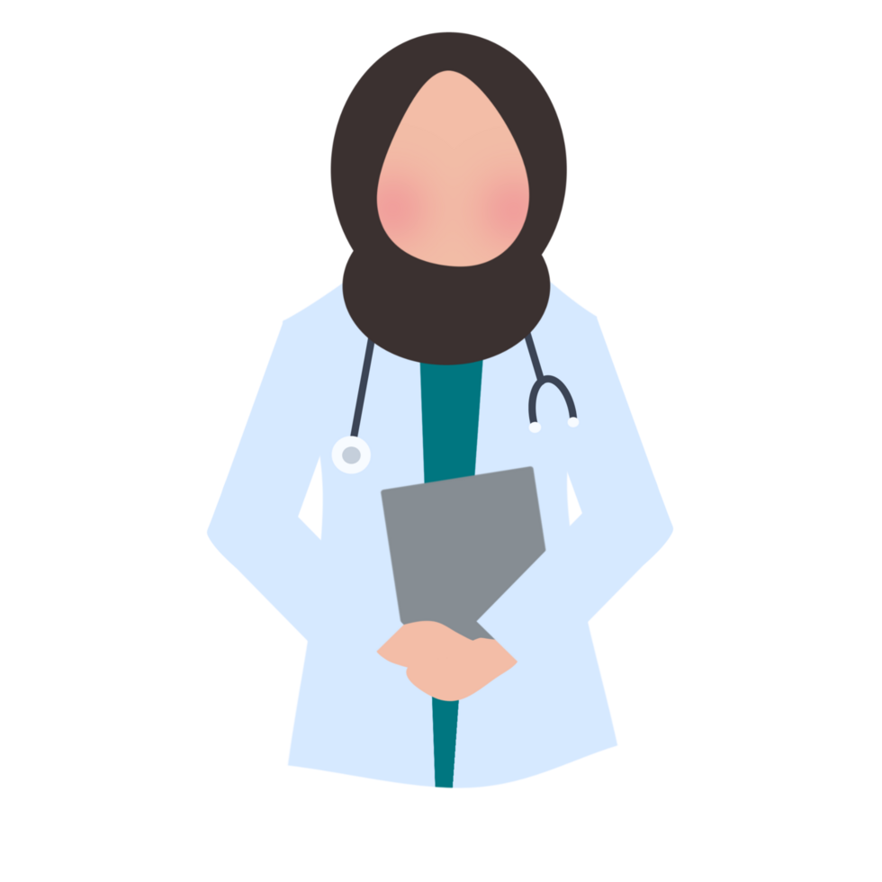 Faceless muslim doctor png