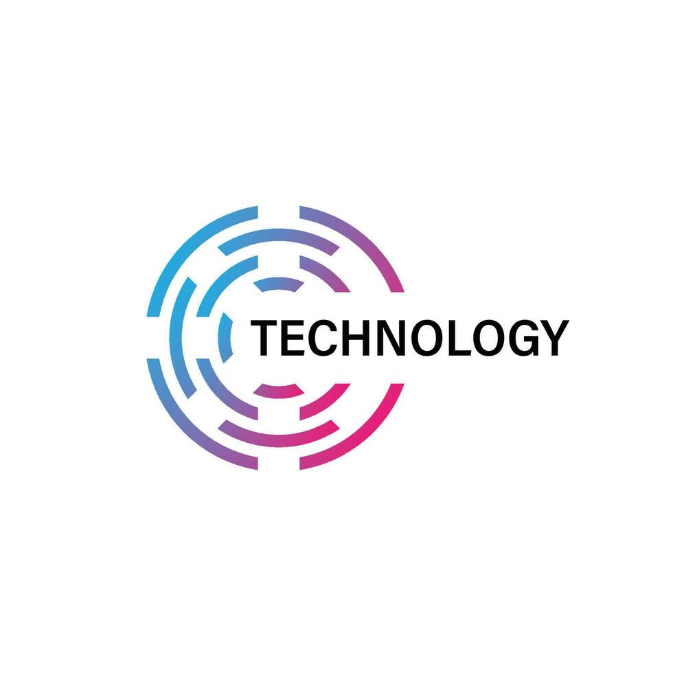 technology teh logo modern design vector