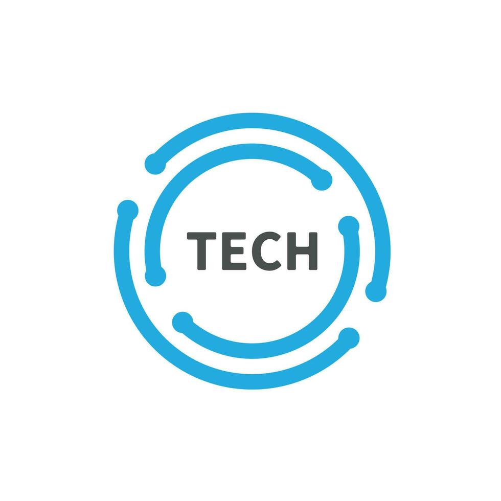 technology logo symbol tech modern vector