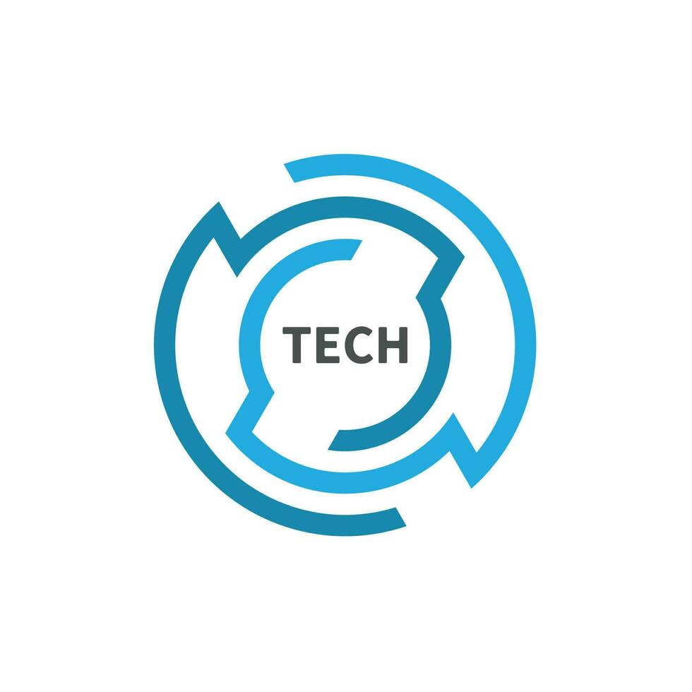 tecnología logo símbolo tecnología moderno vector
