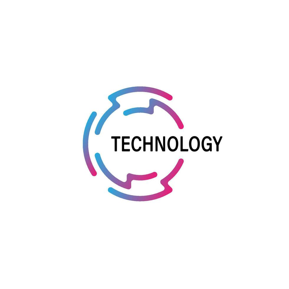 technology teh logo modern design vector