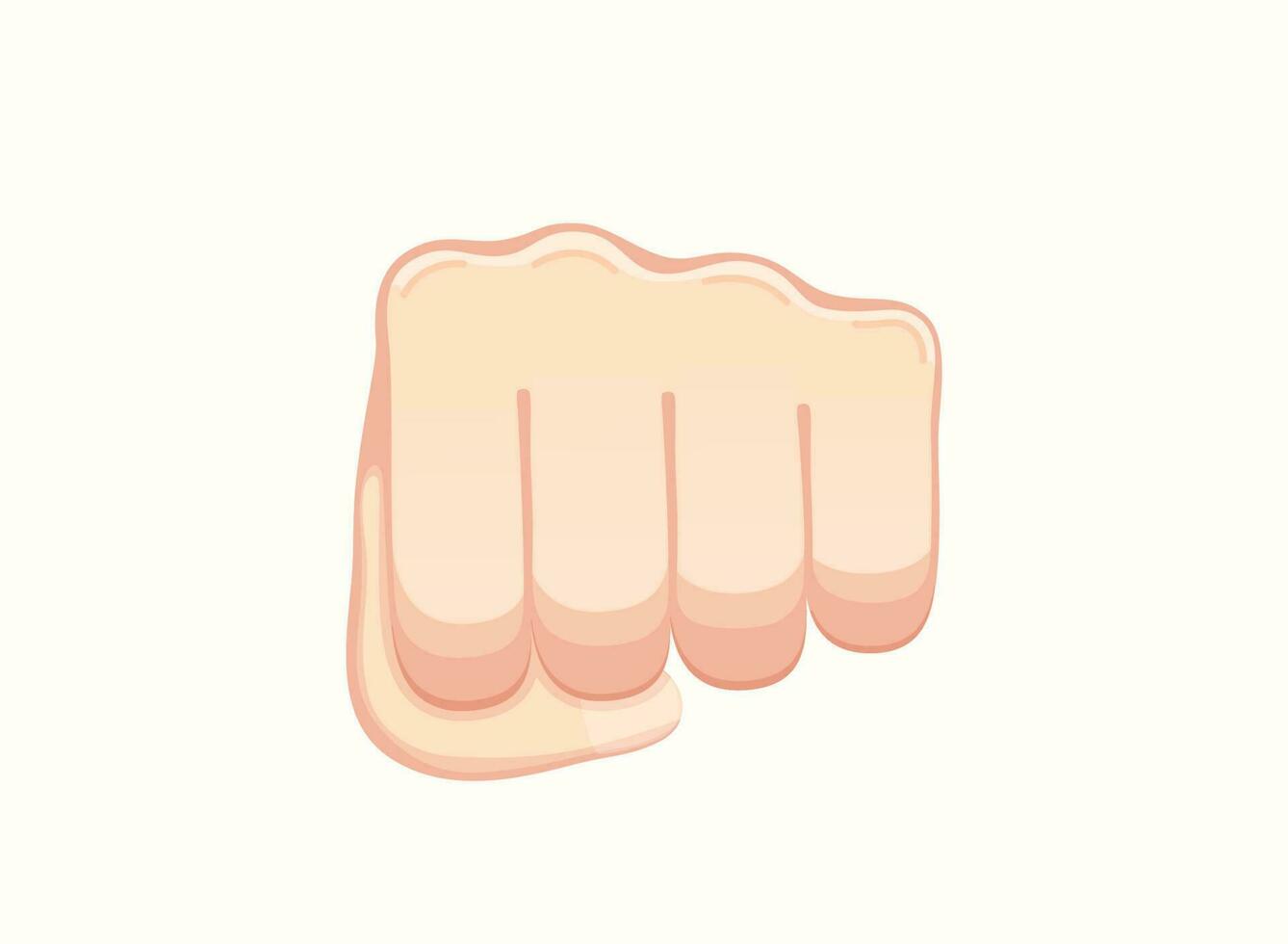 venidero puño icono. mano gesto emoji vector ilustración.