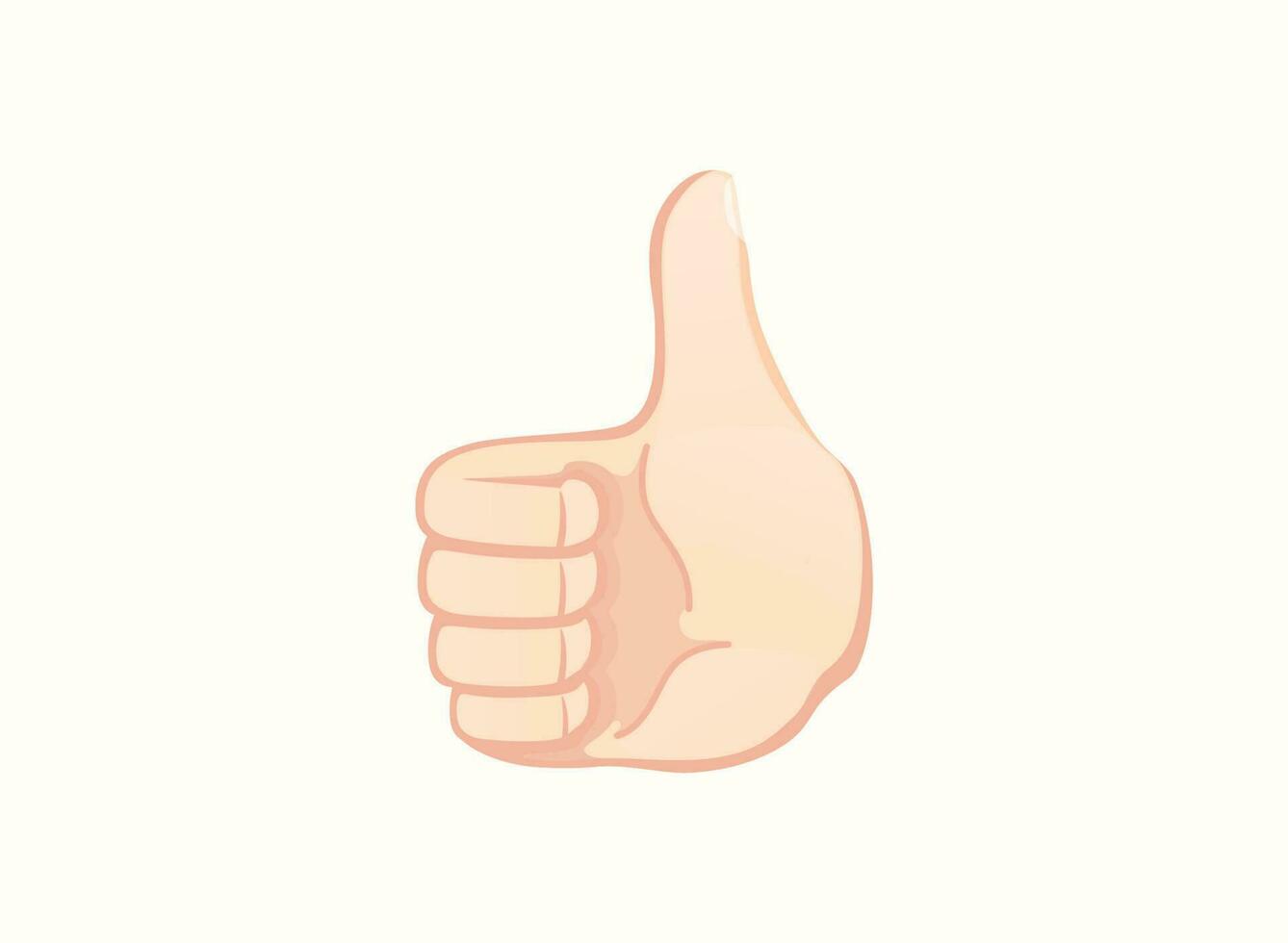 Thumb up icon. Hand gesture emoji vector illustration.