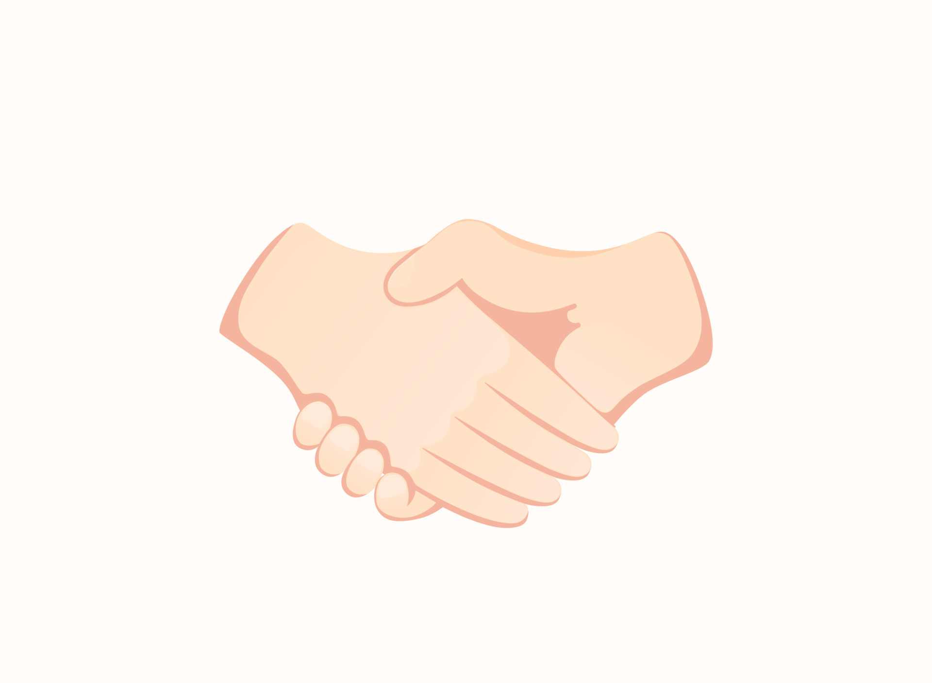 Handshake icon. Hand gesture emoji vector illustration. Stock