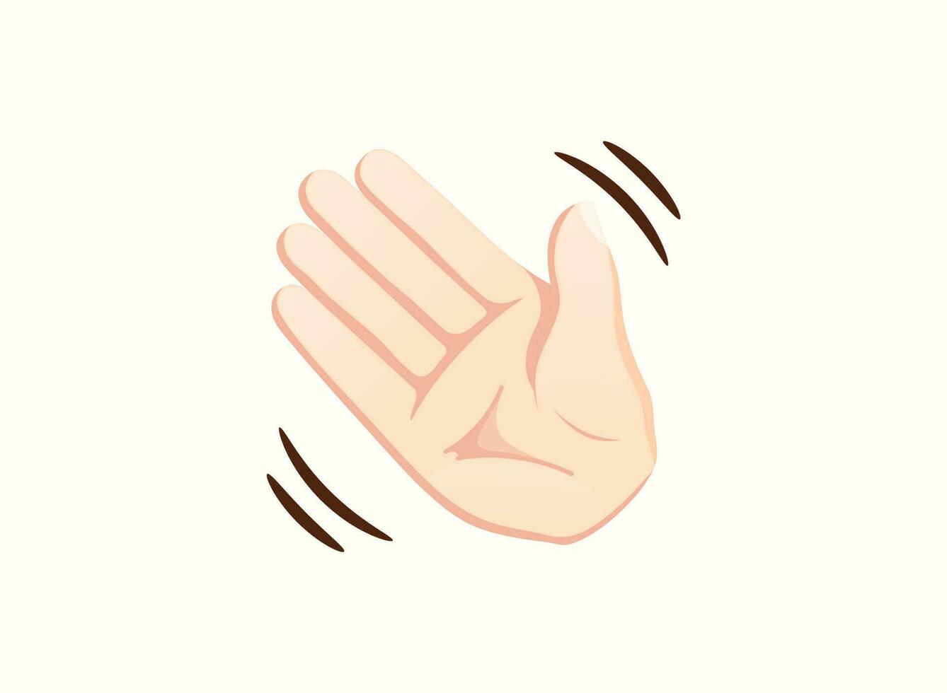 ondulación mano icono. mano gesto emoji vector ilustración.