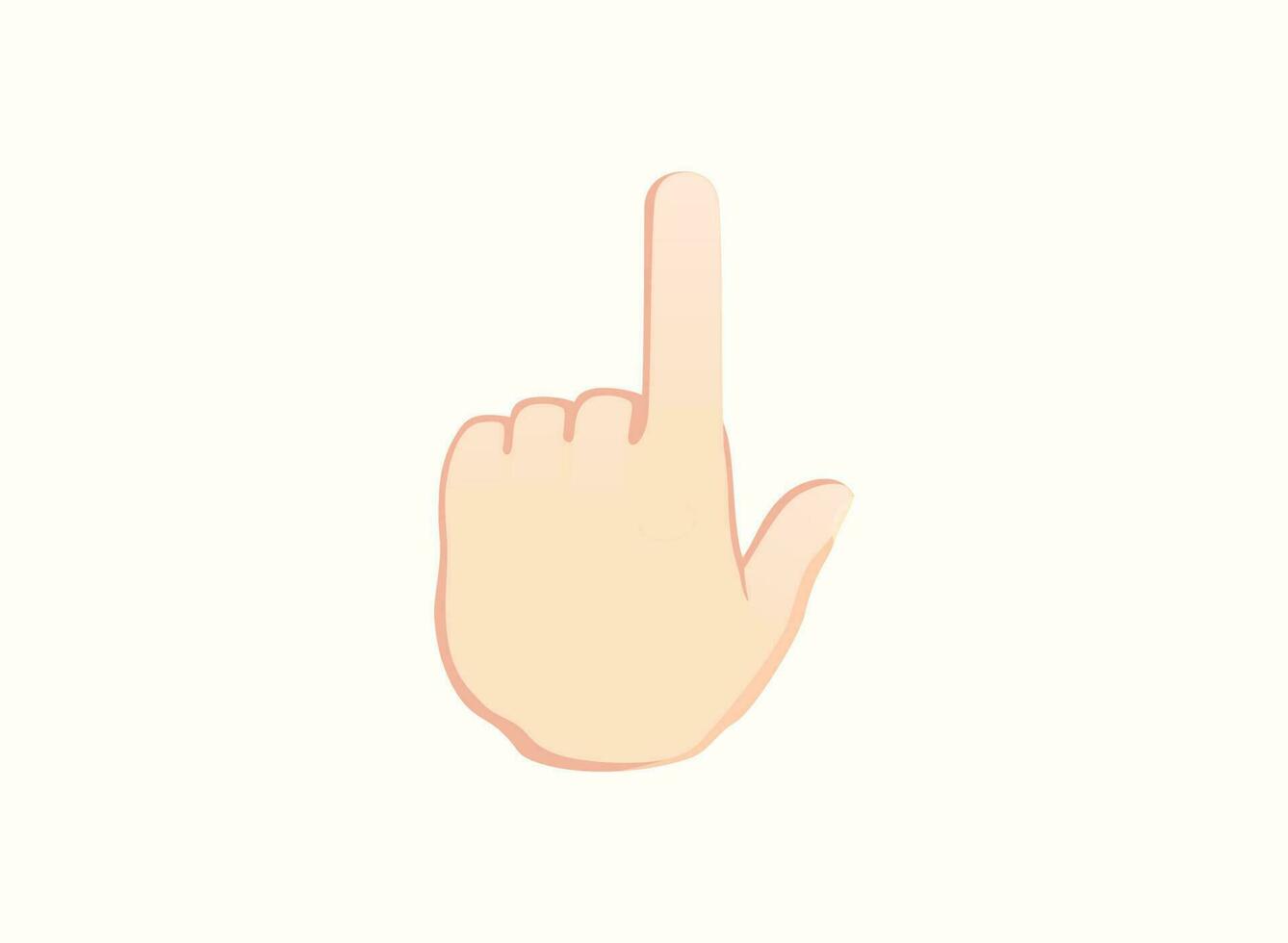 Backhand index pointing up icon. Hand gesture emoji vector illustration