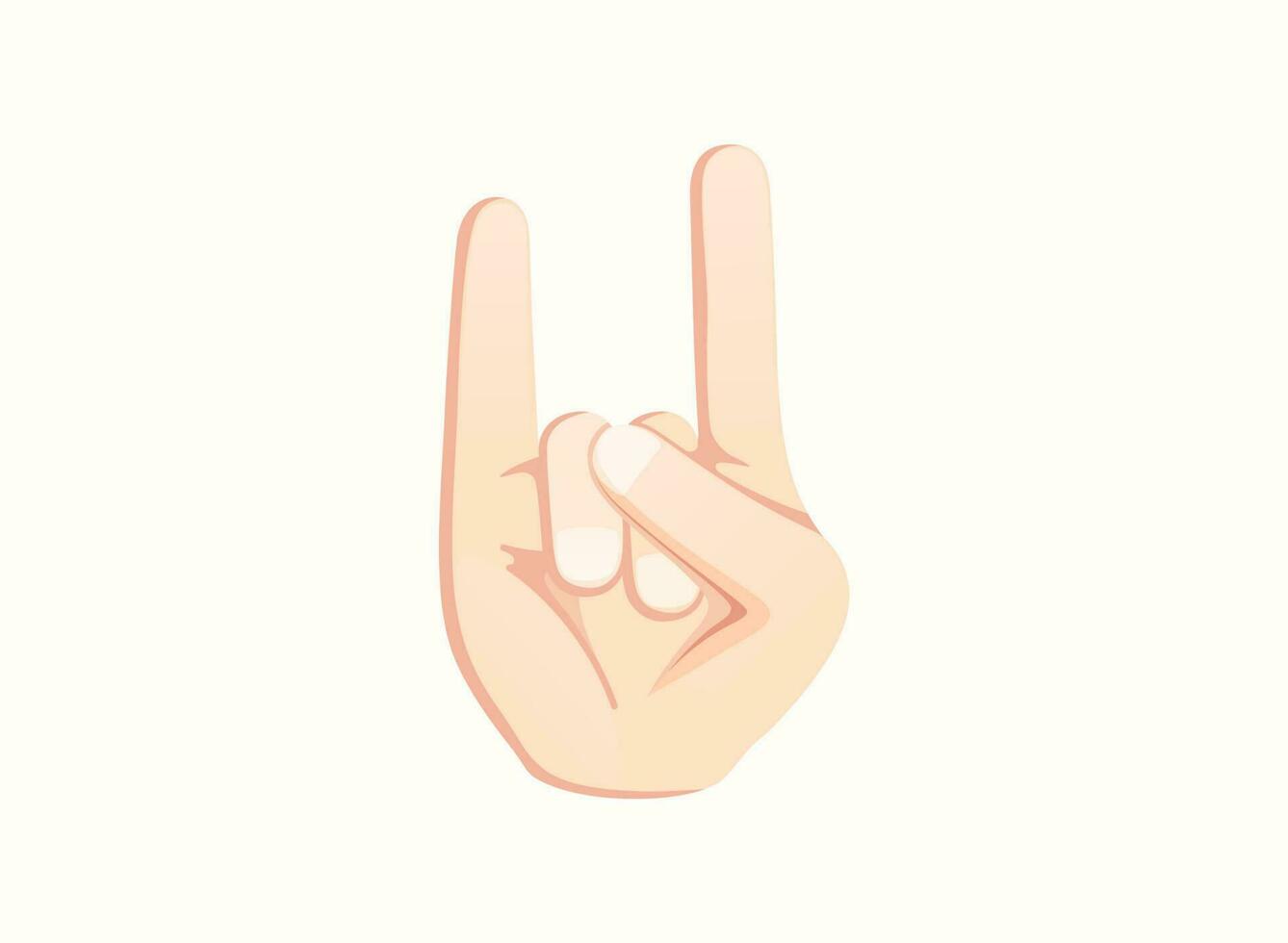 Sign of the horns icon. Hand gesture emoji vector illustration