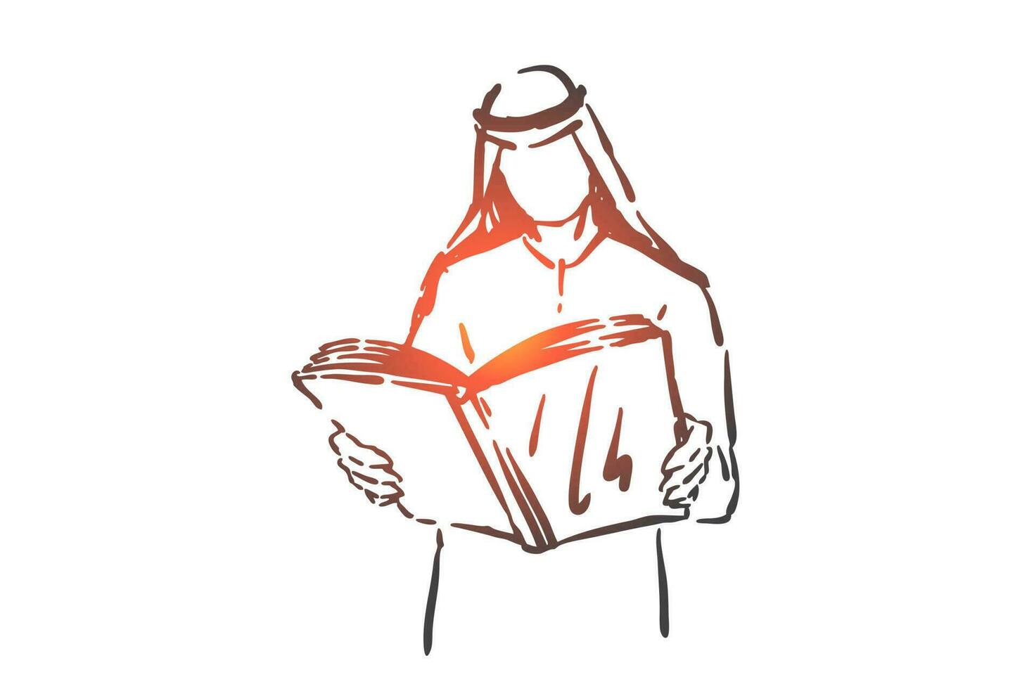 Literature hobby, education concept sketch. Hand drawn isolated vector