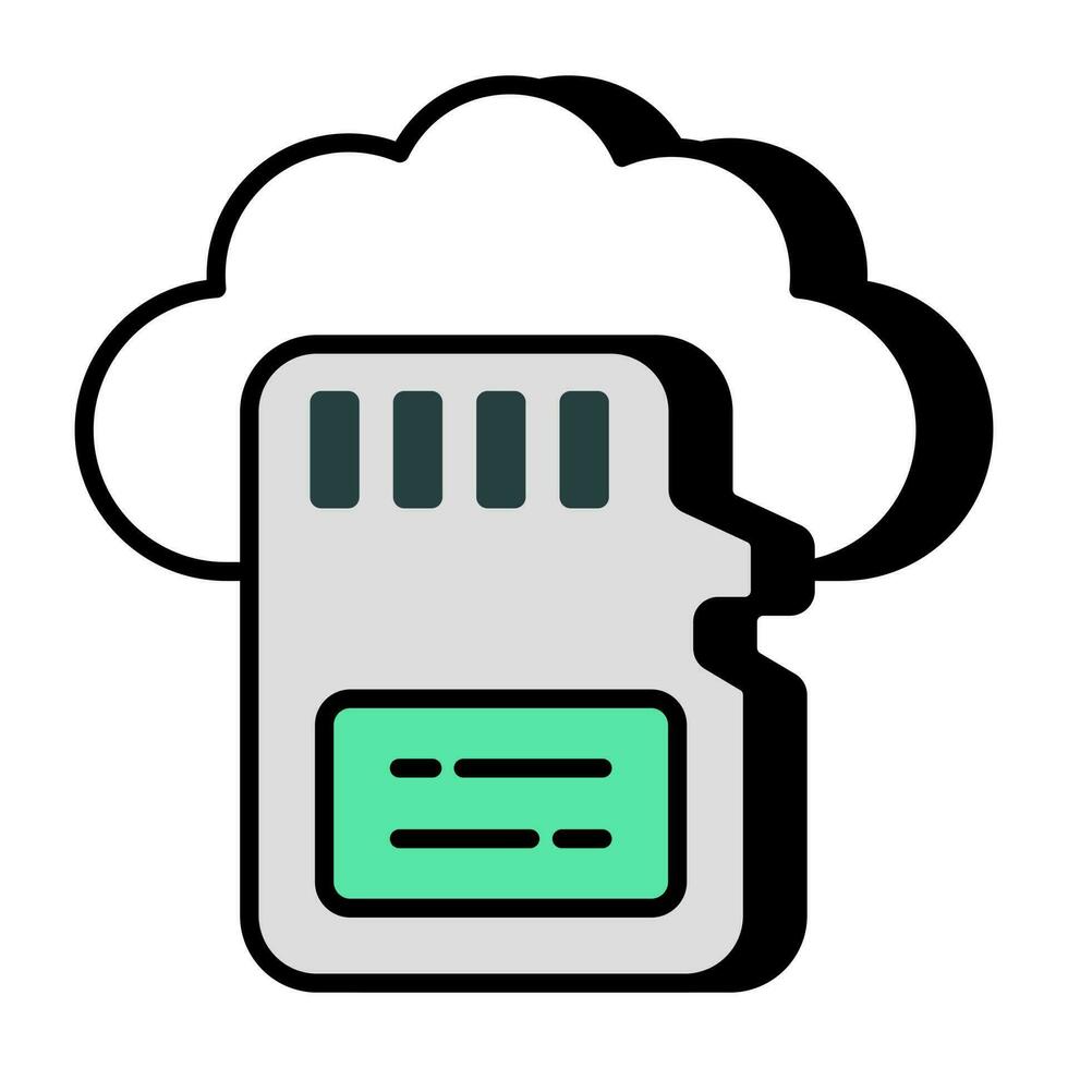 An icon design of cloud sd vector