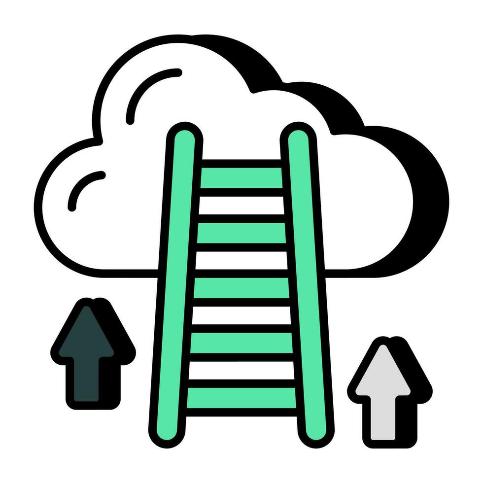 Premium download icon of cloud career vector