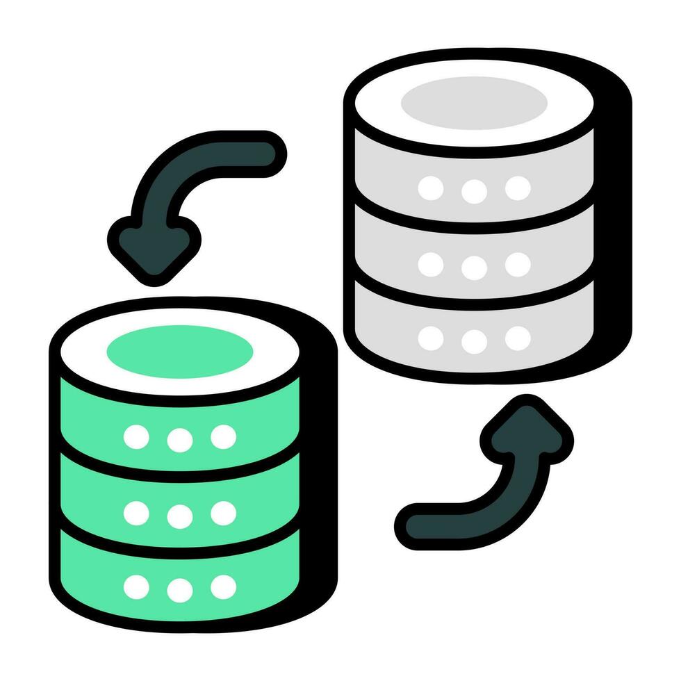 An icon design of database transfer 23546854 Vector Art at Vecteezy