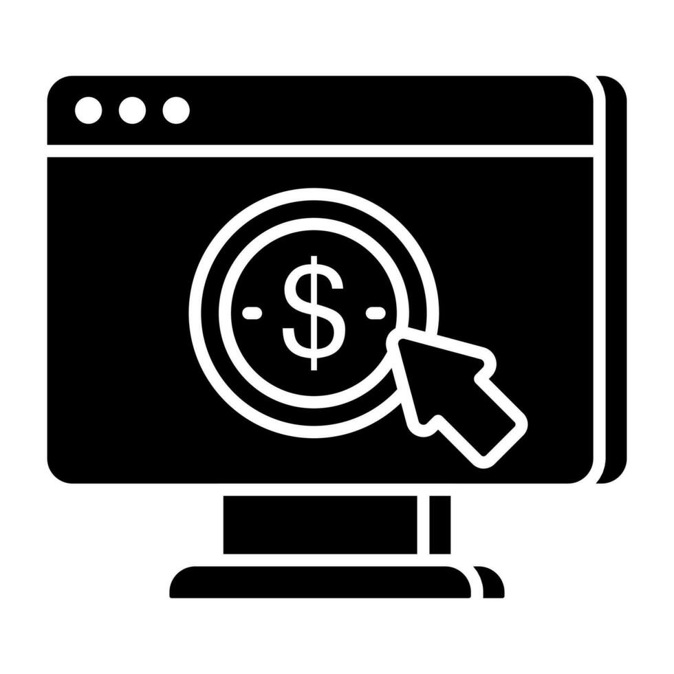 Unique design icon of ppc vector