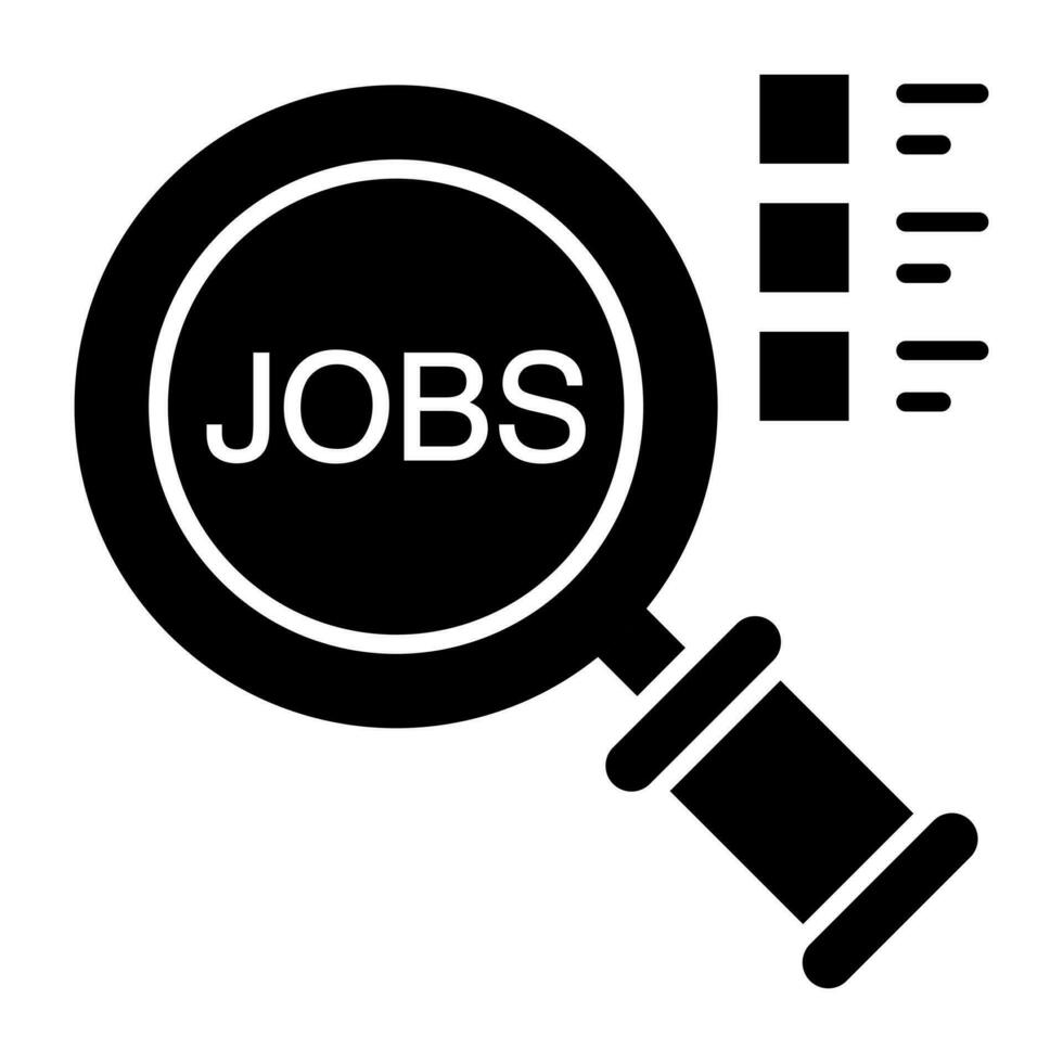 An icon design of search job vector