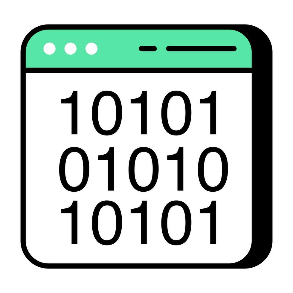An icon design of binary code 23546930 Vector Art at Vecteezy