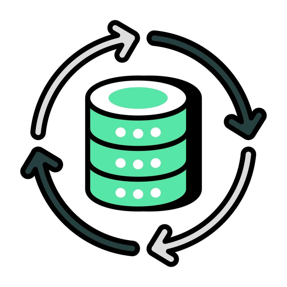 An icon design of database update 23546958 Vector Art at Vecteezy