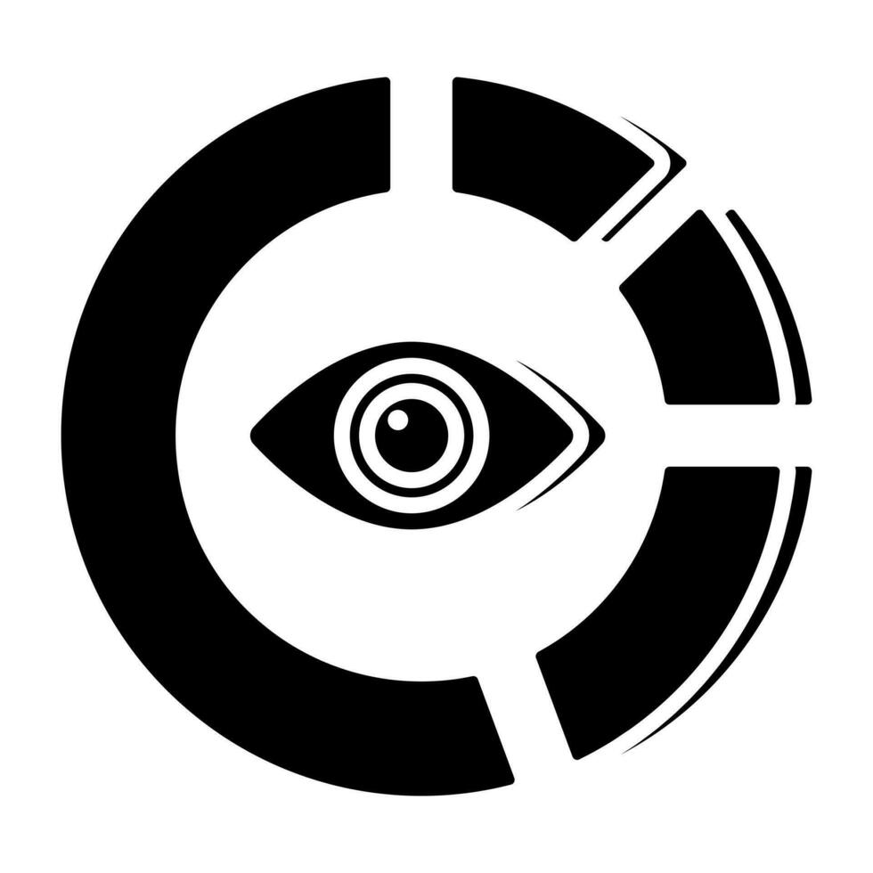 Editable design icon of data monitoring vector