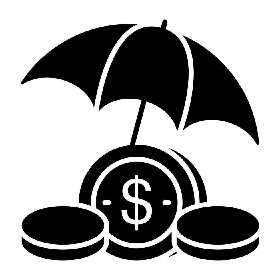 A premium download icon of financial insurance vector