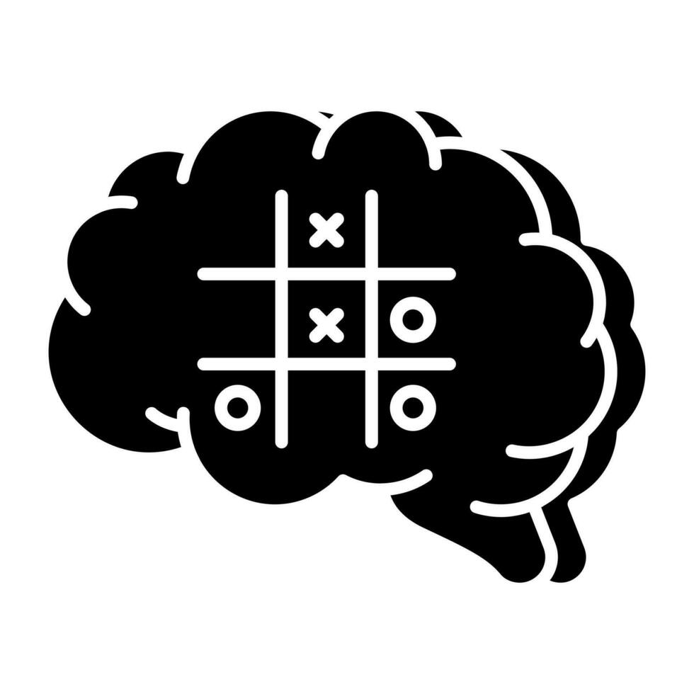 icono de diseño moderno del cerebro vector