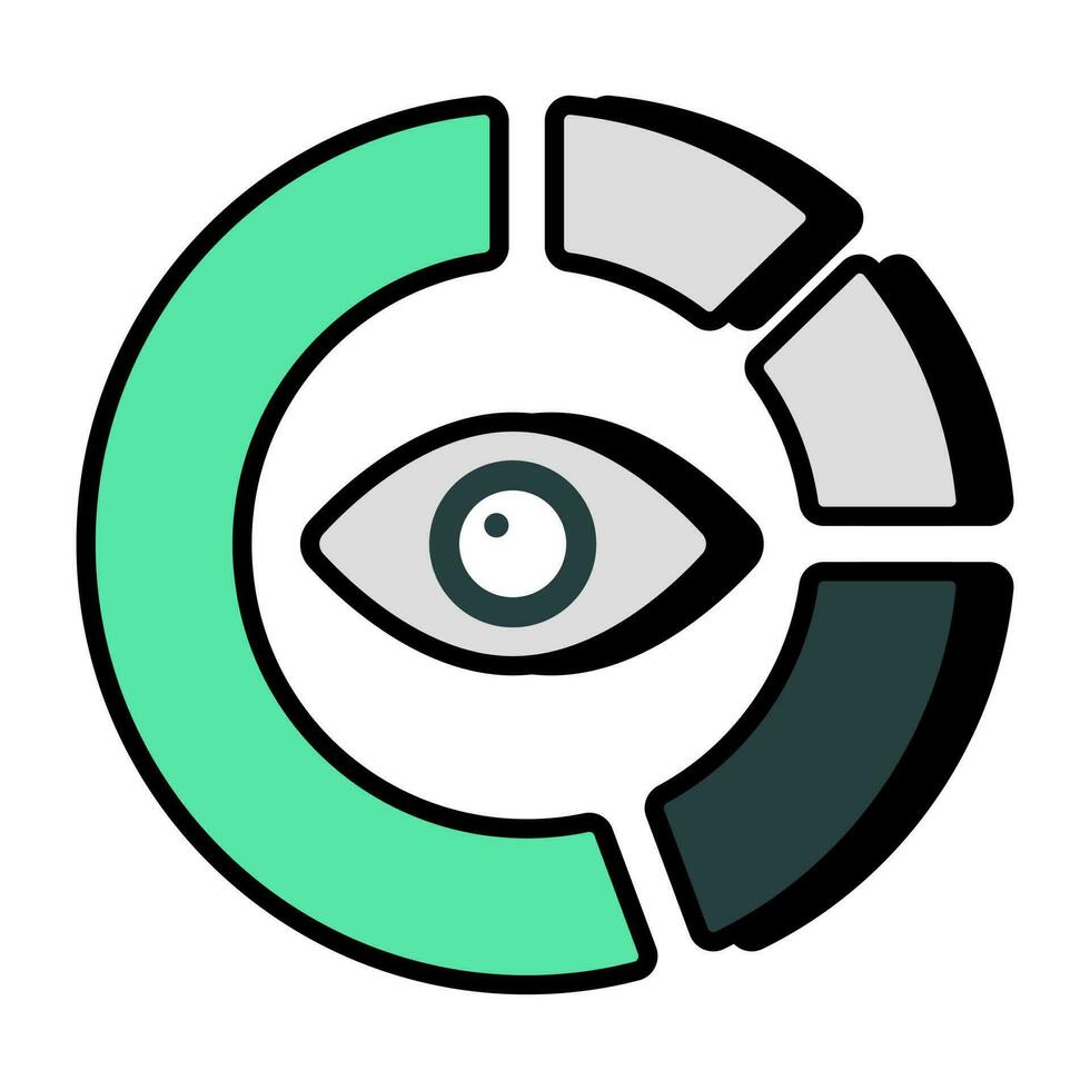 Editable design icon of data monitoring vector