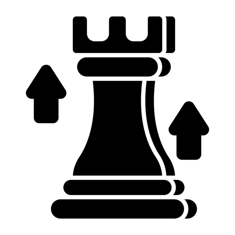 A perfect design icon of chess rook vector