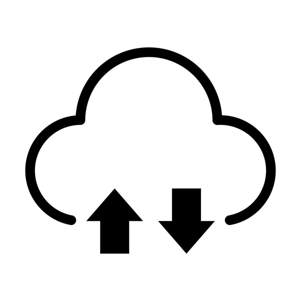 Cloud data icon vector