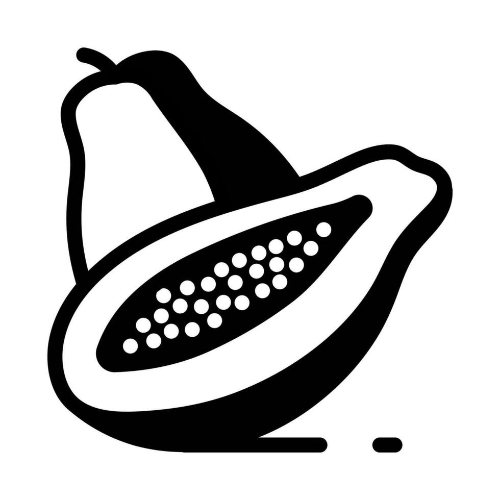 icono de vector de papaya