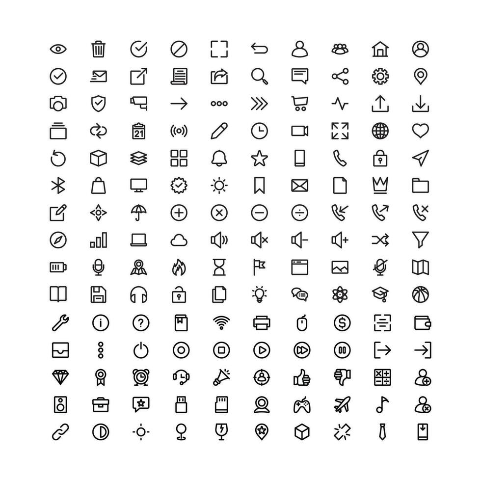 User interface icon set vector