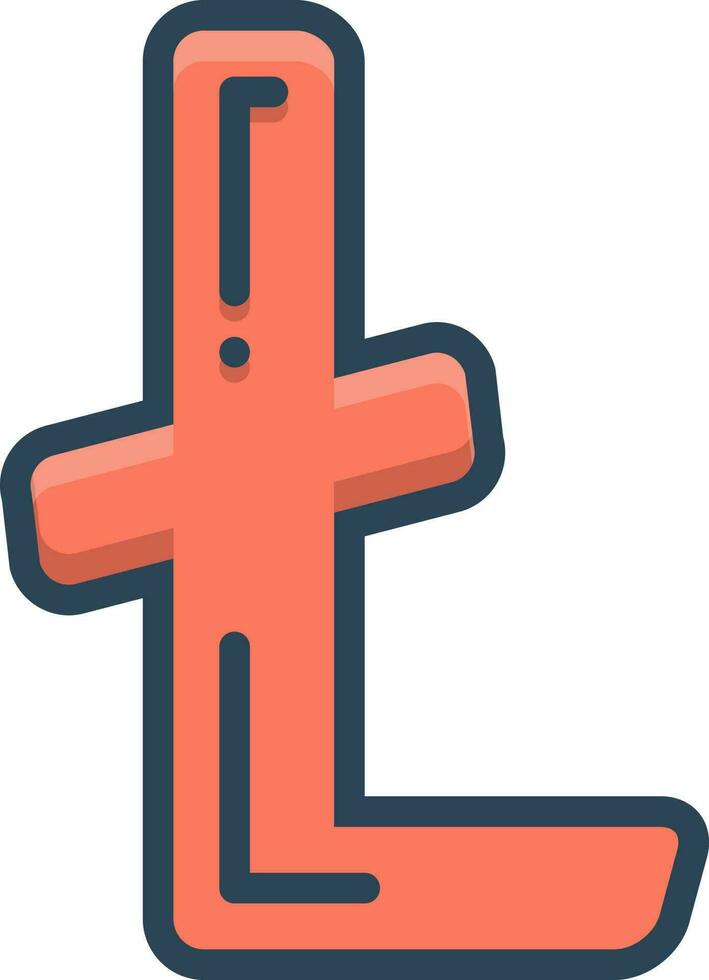 color icon for litecoin vector
