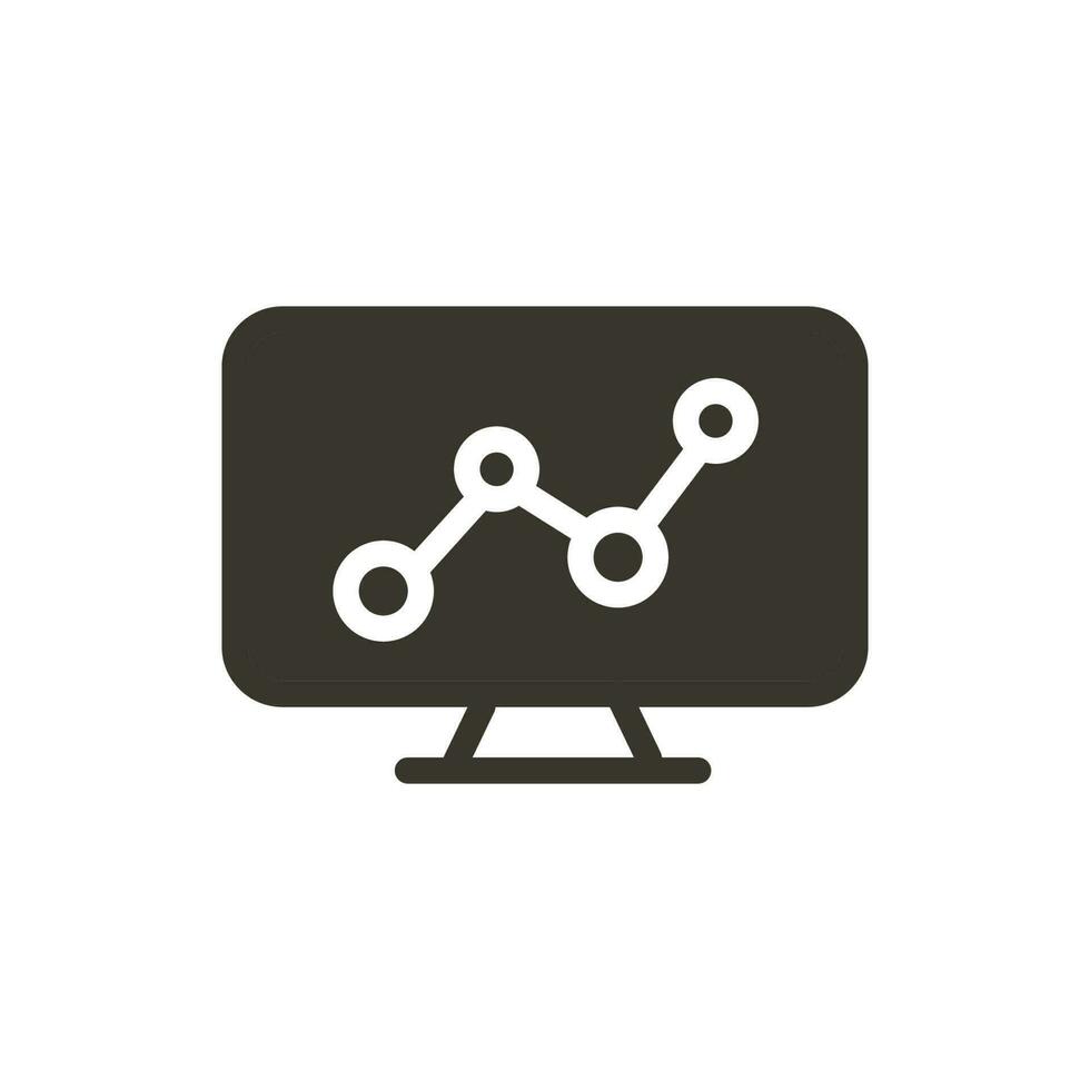 Finance and business glyph, silhouette icon. UI icon in a flat design. Thin outline icons vector