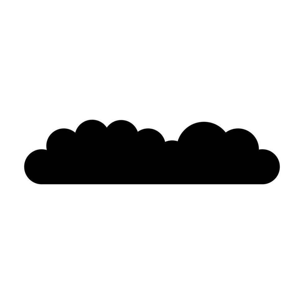 Solid cloud illustration  glyph icon vector