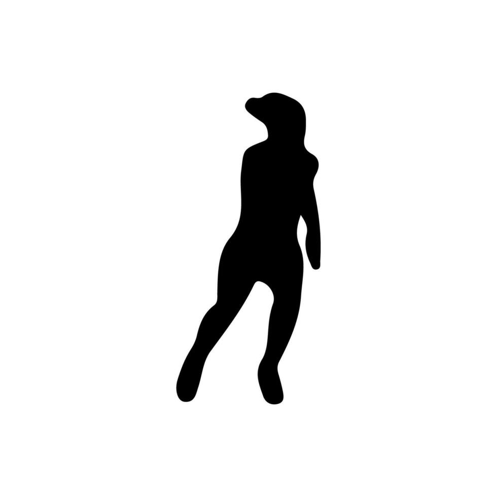 vector runner, silhouette woman running