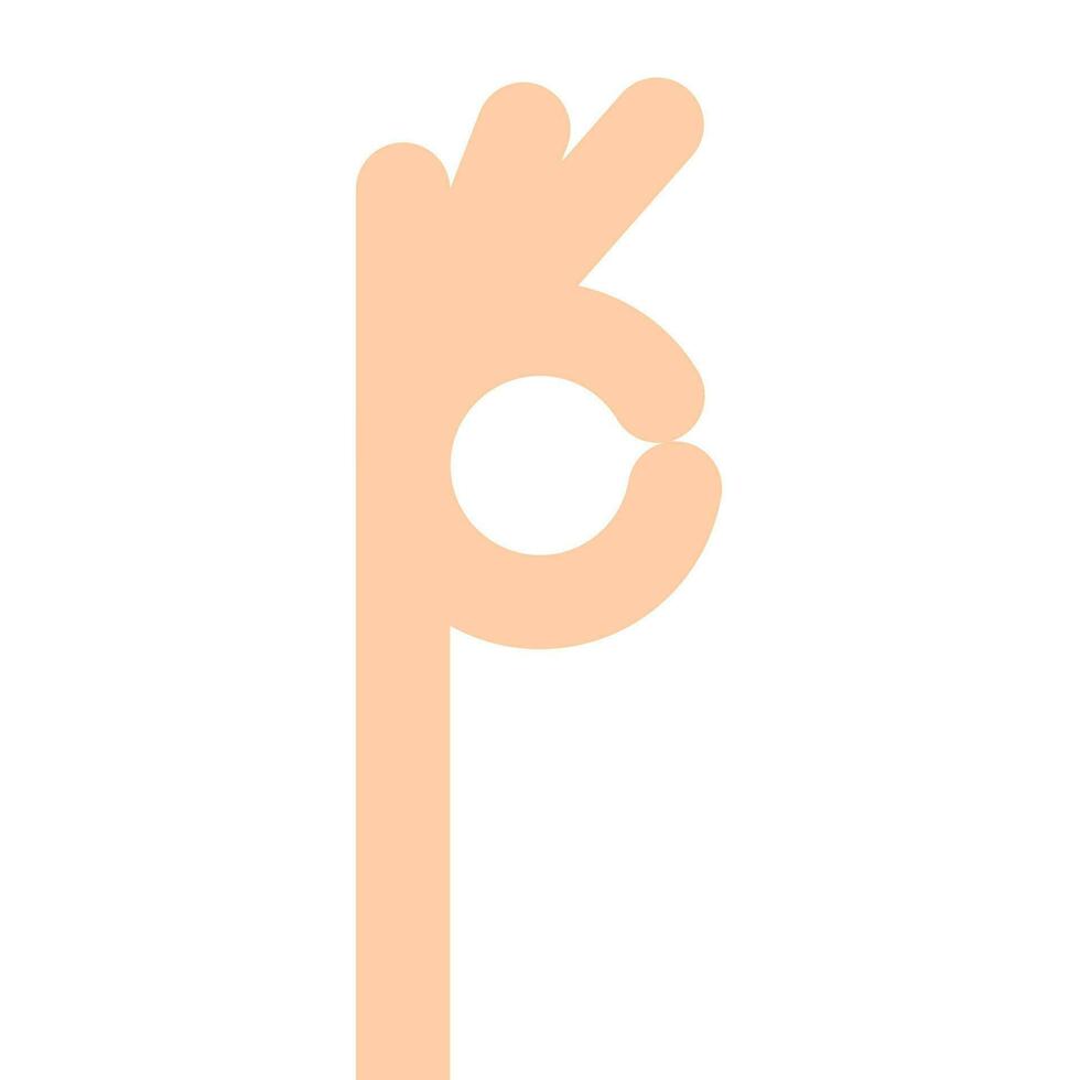 Ok gesture icon. Simple Ok  symbol. vector