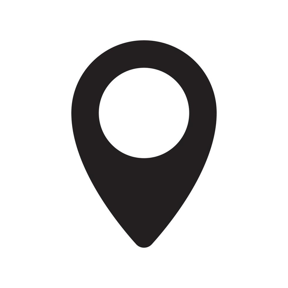 Pin navigation icon. Map pin symbol, sign. vector