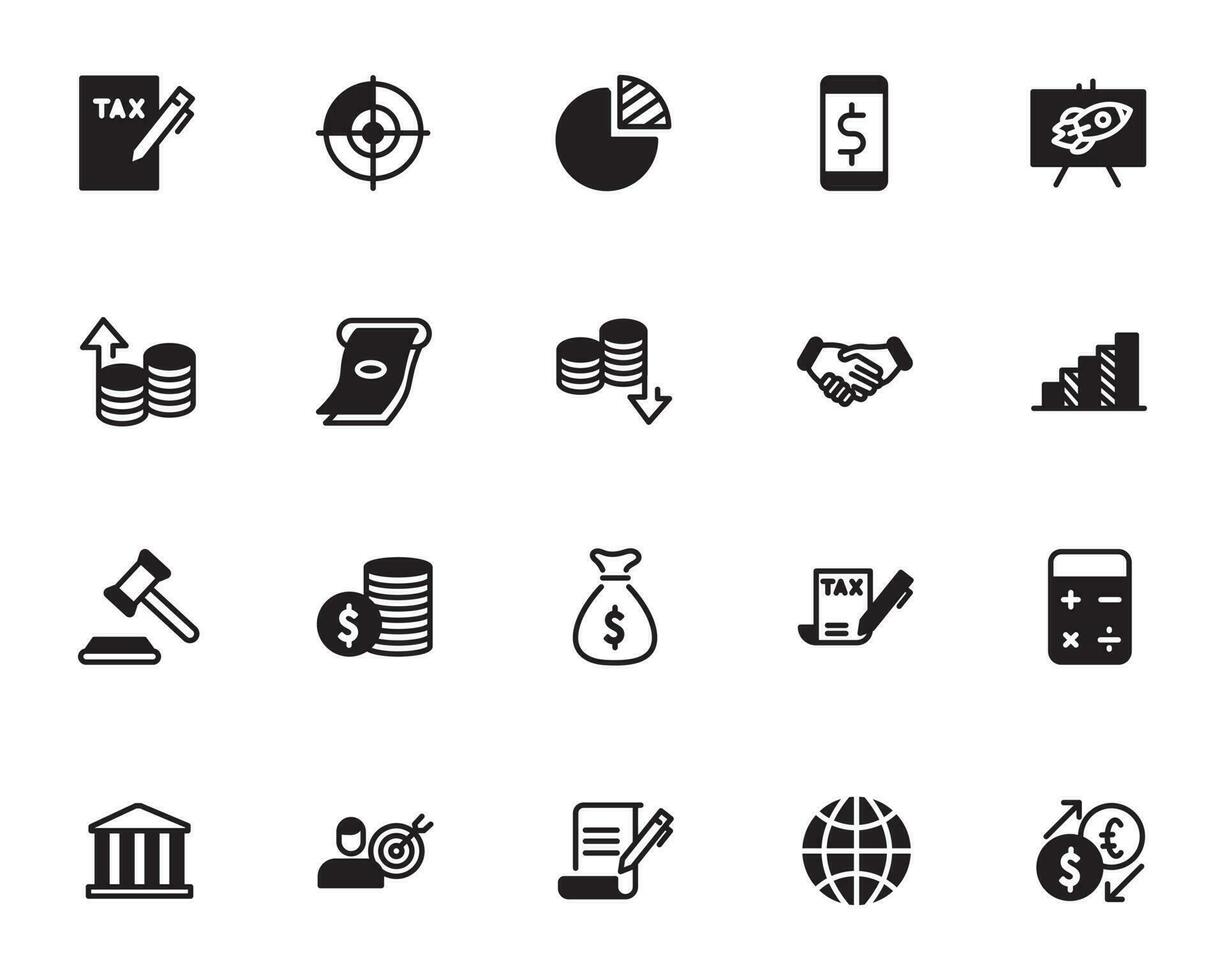 Creative business solutions related icon set. Innovation team management. vector