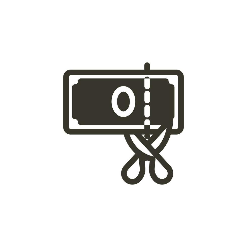 Finance and business glyph, silhouette icon. UI icon in a flat design. Thin outline icons vector