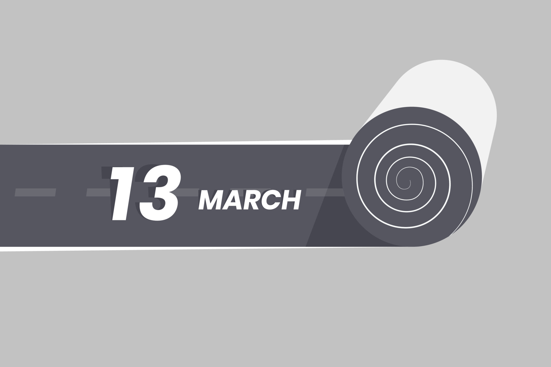 March 13 Calendar Icon Rolling Inside The Road 13 March Date Month march-13-calendar-icon-rolling-inside-the-road-13-march-date-month