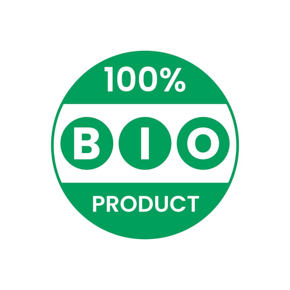 Bio product green stickers, labels, tags, icons. vector