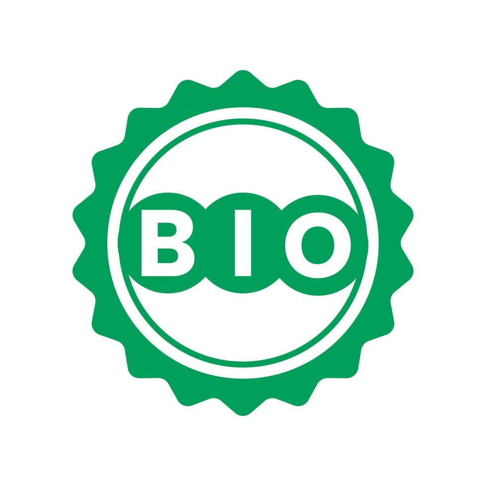 Bio product green stickers, labels, tags, icons. vector