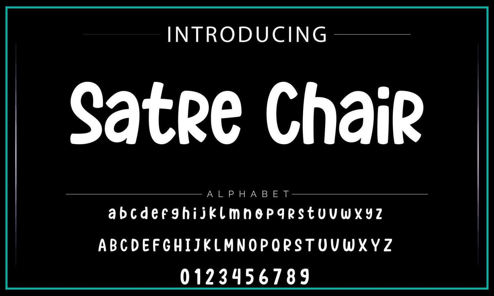Playful style font design, childish alphabet letters and numbers vector illustration