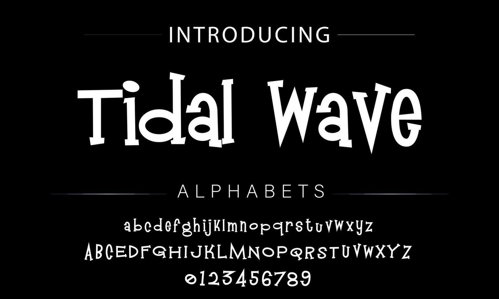 Playful style font design, childish alphabet letters and numbers vector illustration