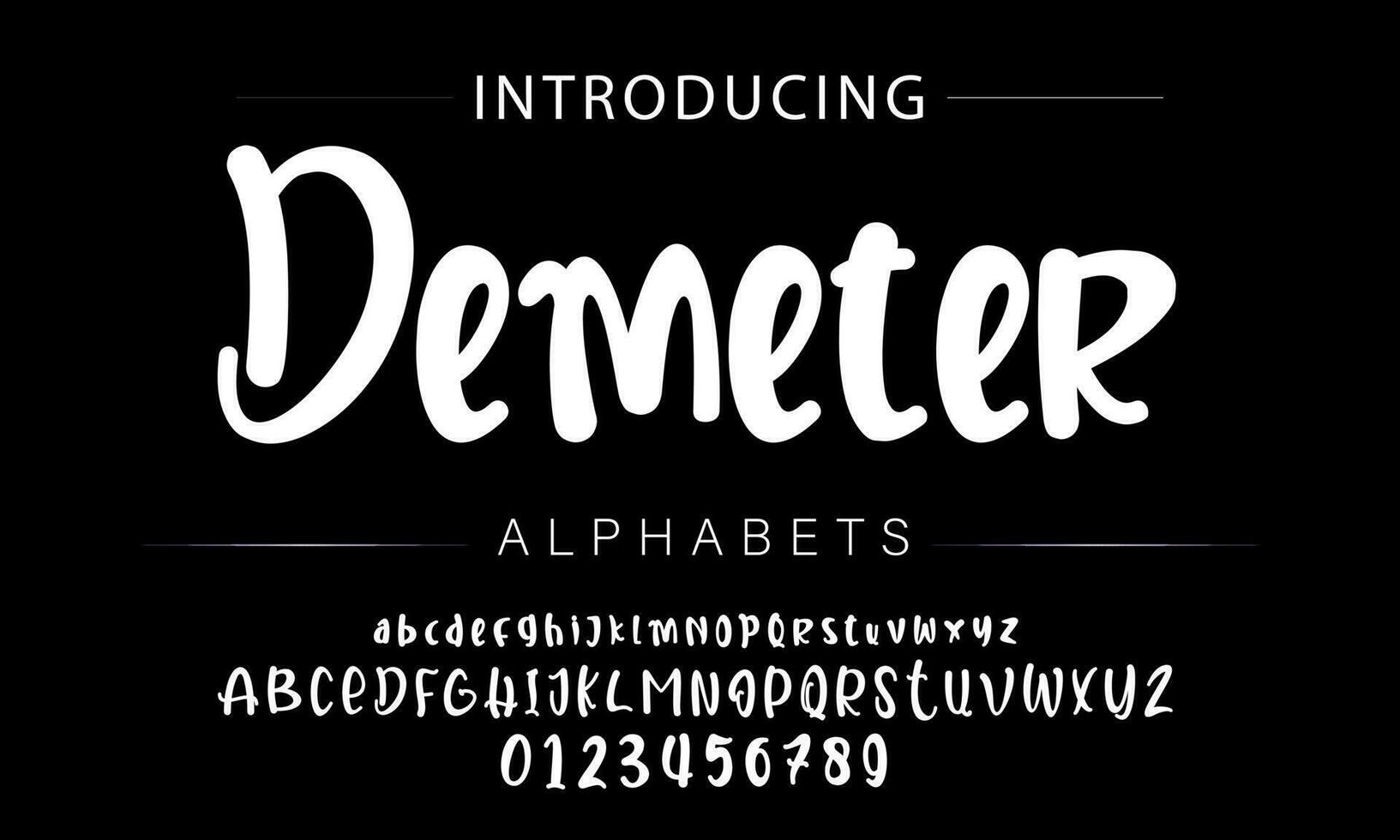 Playful style font design, childish alphabet letters and numbers vector illustration