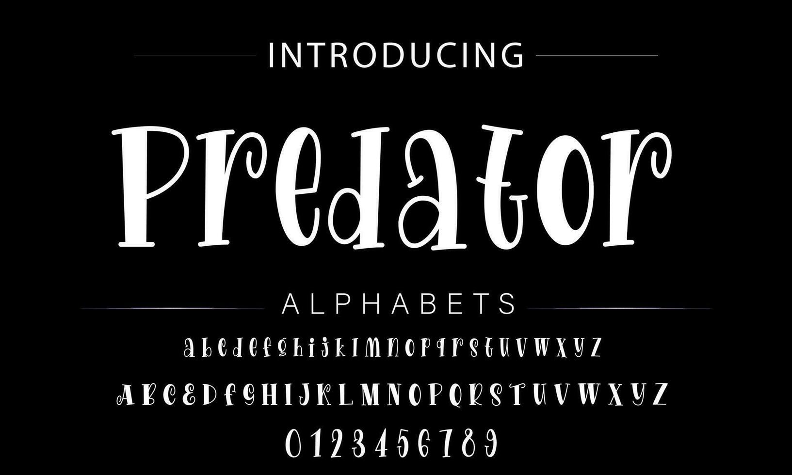 Playful style font design, childish alphabet letters and numbers vector illustration