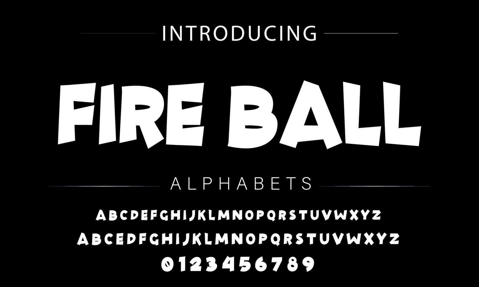 Playful style font design, childish alphabet letters and numbers vector illustration