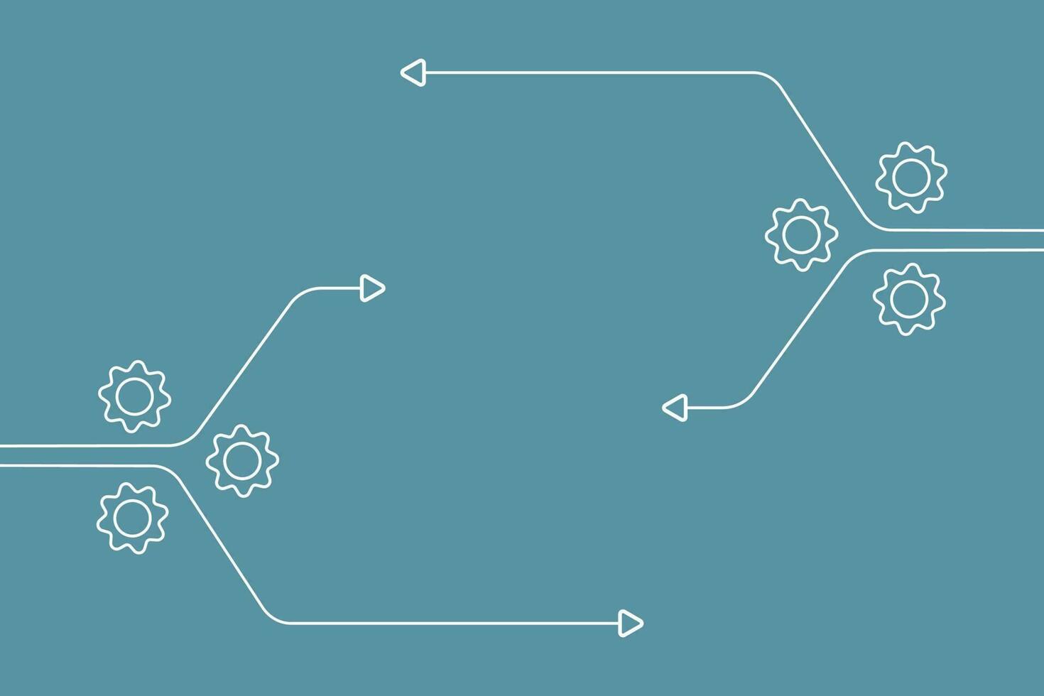 Three gear cog, cogwheels demonstrate business process. vector