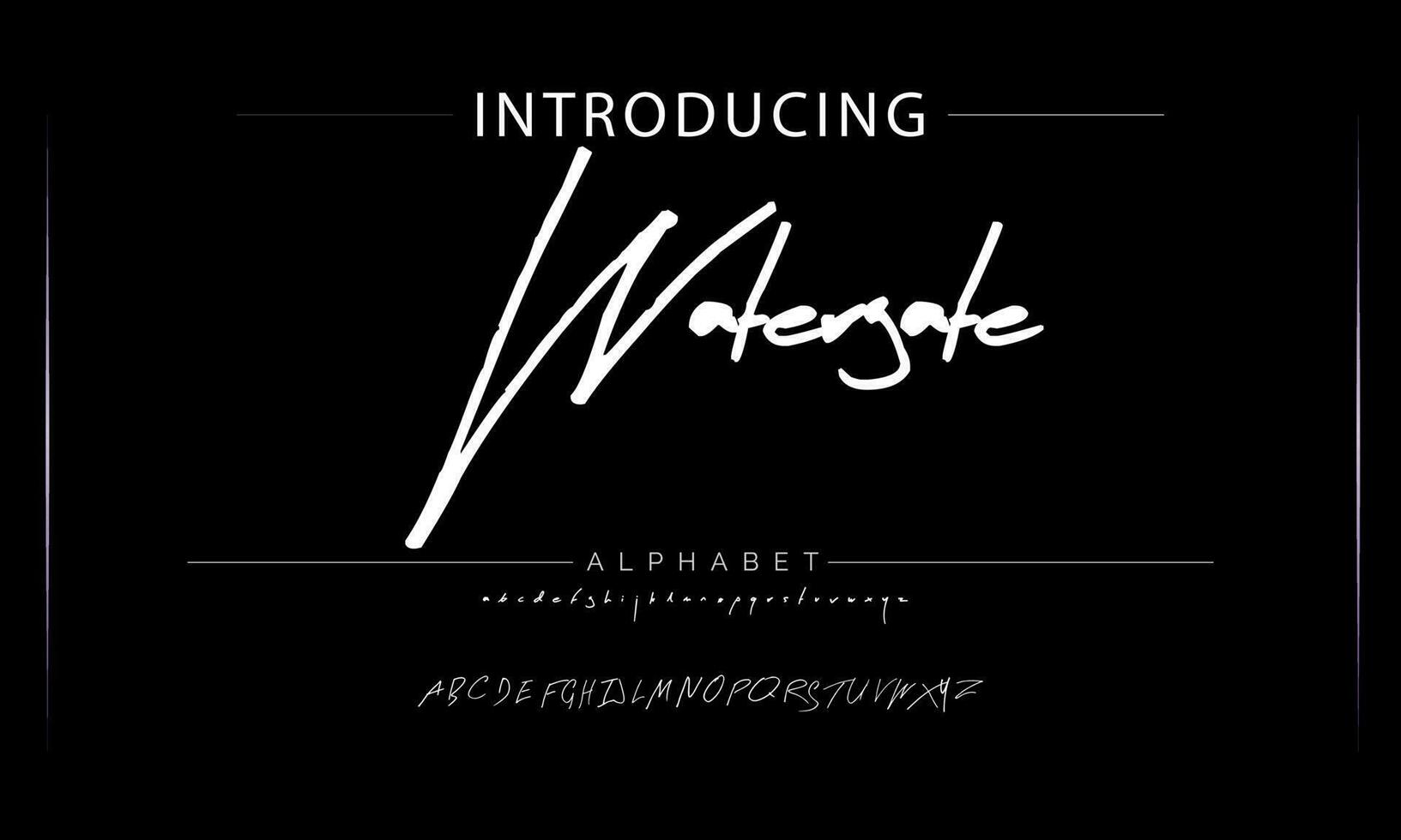 Hand drawn calligraphic vector monoline font. Distress signature letters. Modern script calligraphy type. ABC typography latin signature alphabet.