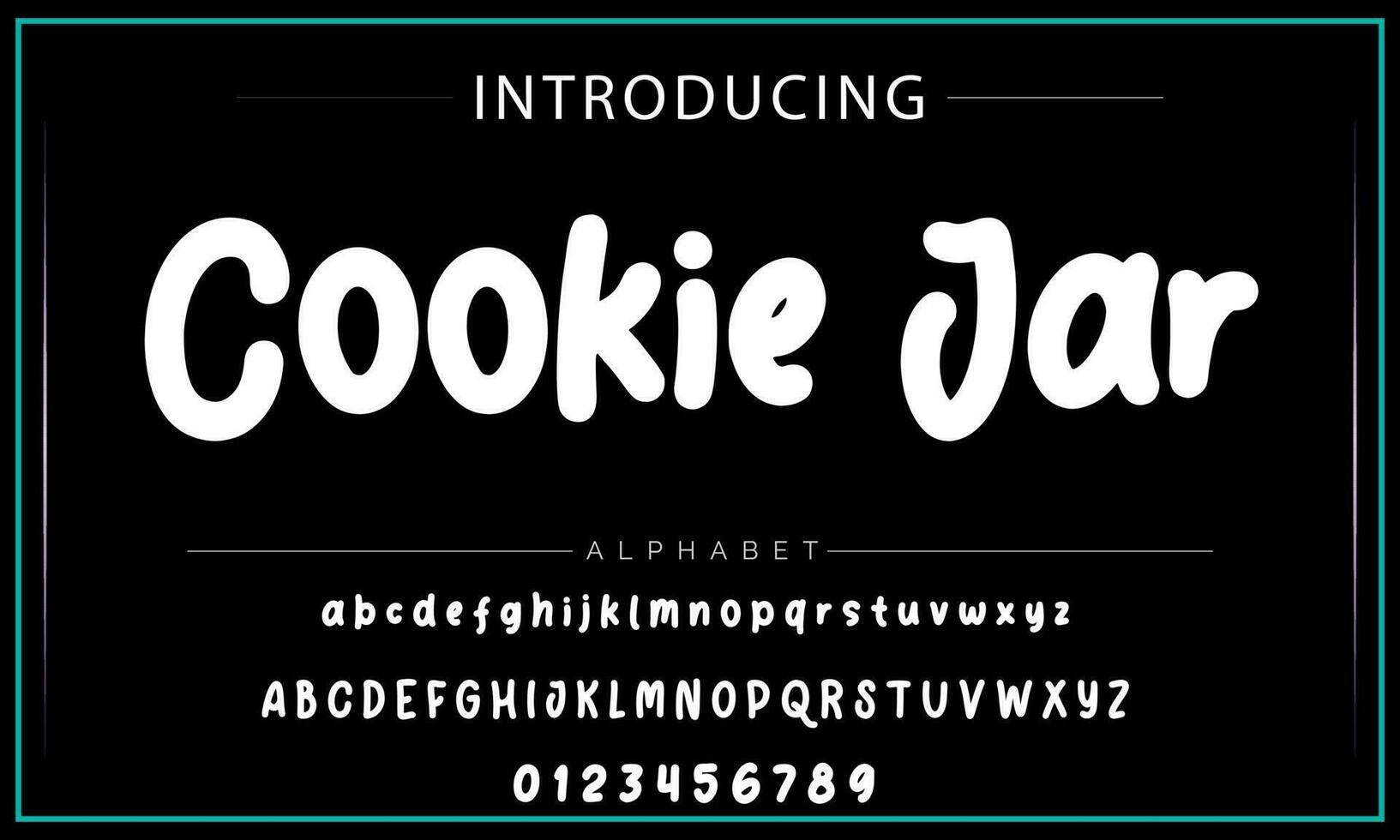 Playful style font design, childish alphabet letters and numbers vector illustration