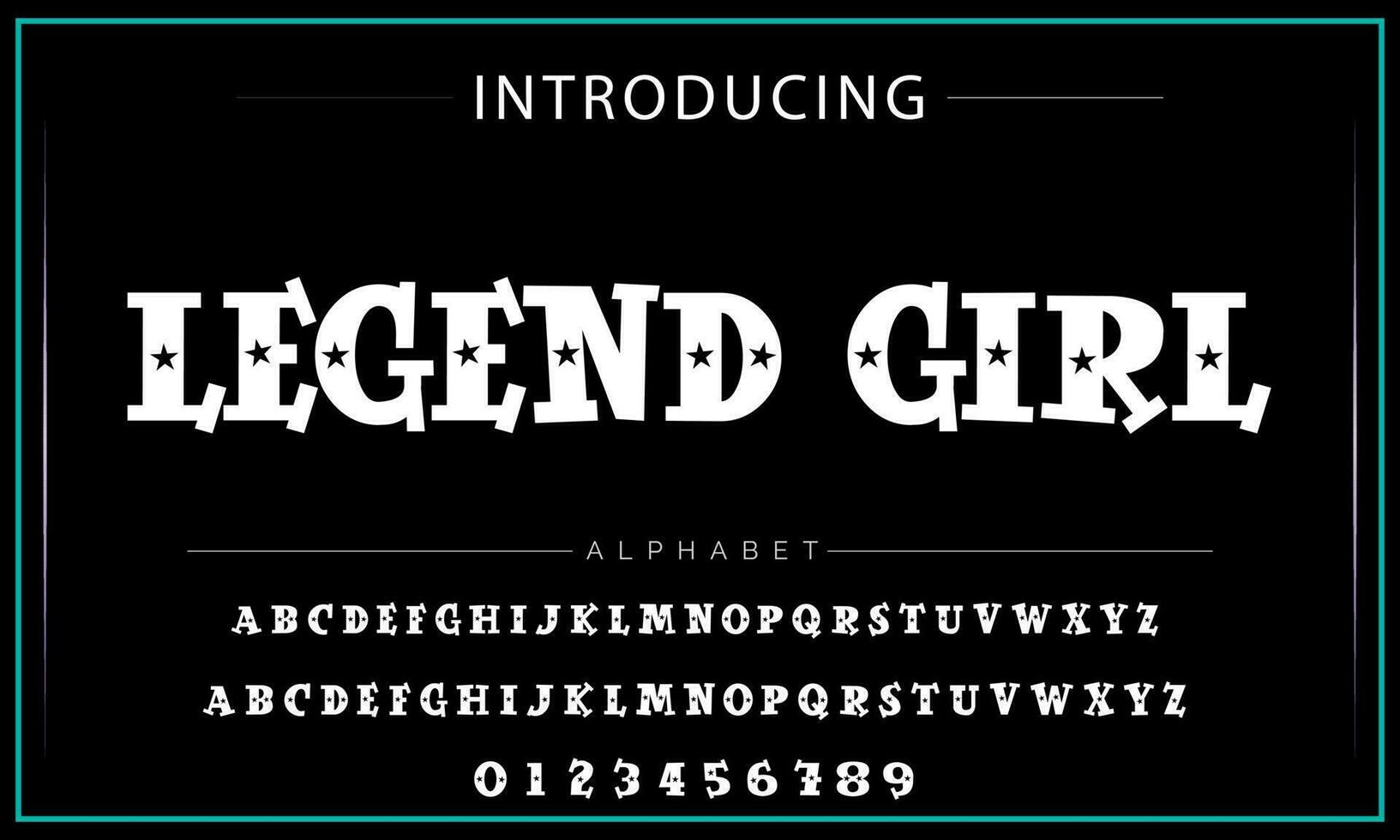 Playful style font design, childish alphabet letters and numbers vector illustration