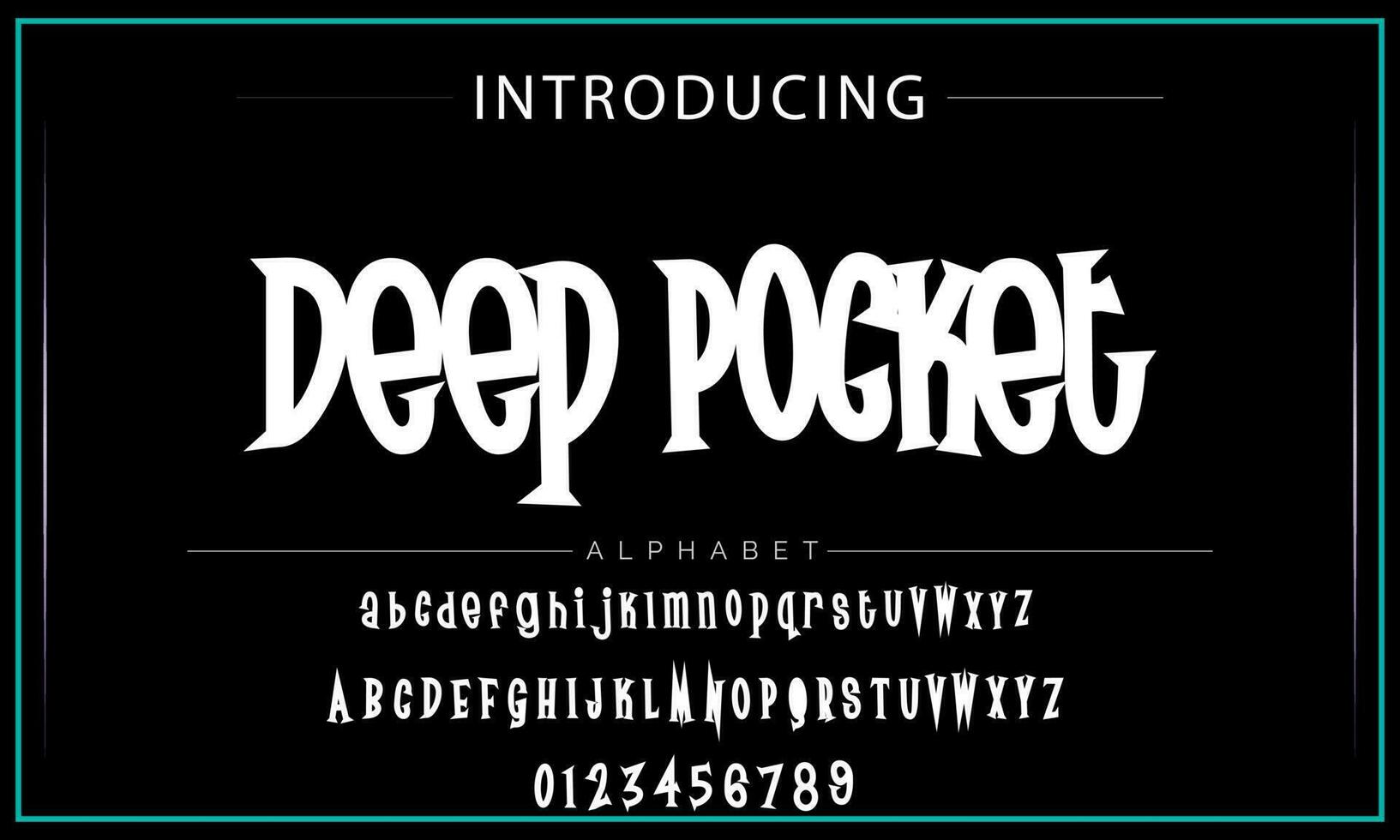 Playful style font design, childish alphabet letters and numbers vector illustration