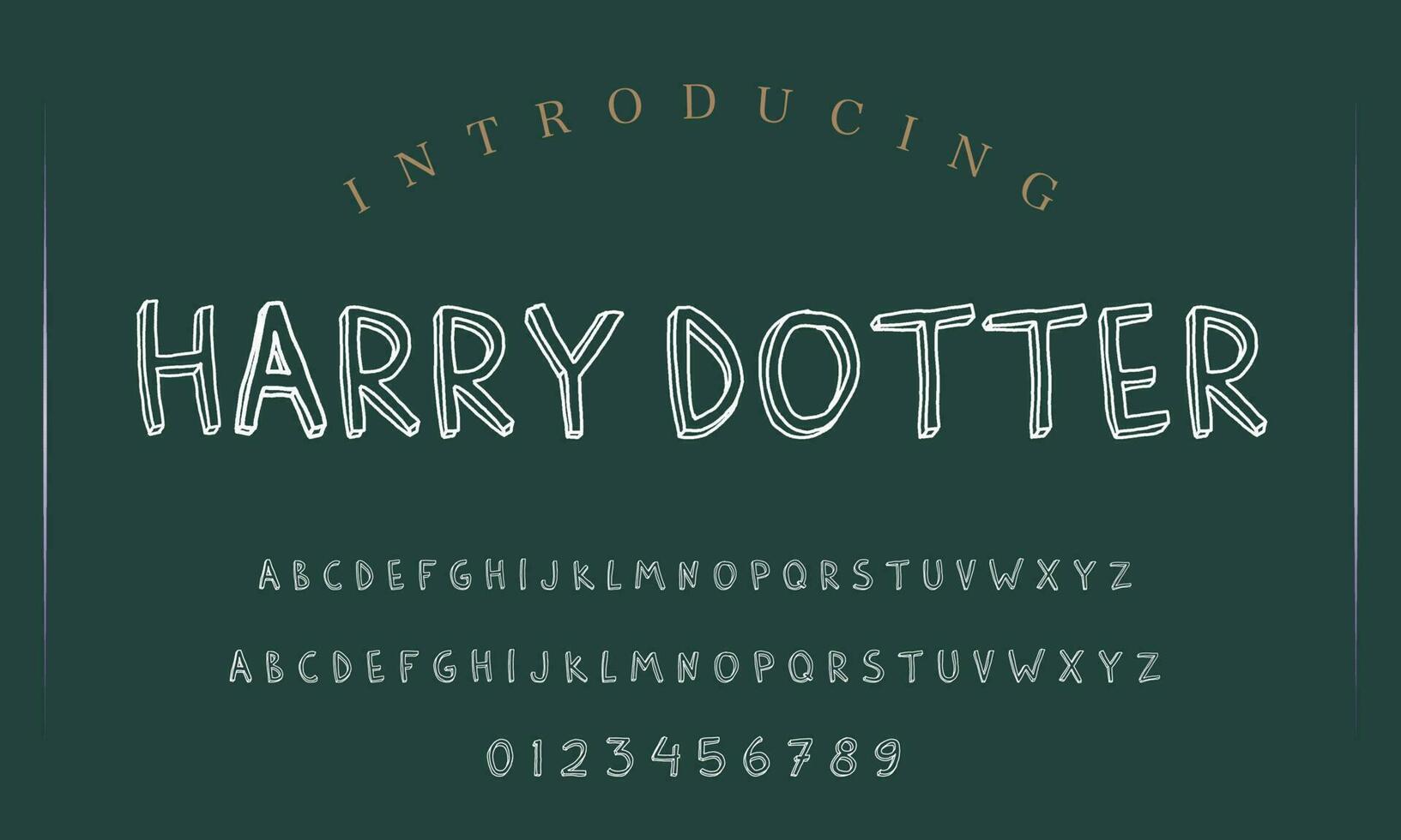 Playful style font design, childish alphabet letters and numbers vector illustration